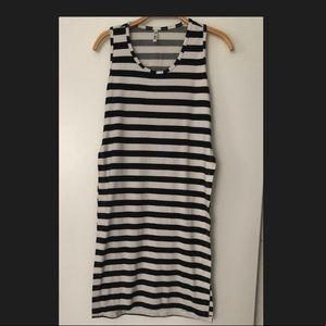 Black and white strip women shirt